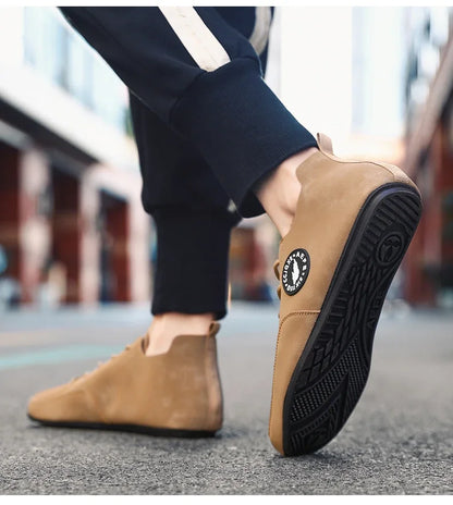 MAEDEF mocassins pour hommes léger conduite décontracté fond mince chaussures plates semelle souple confortable antidérapant à lacets chaussures de marche hommes