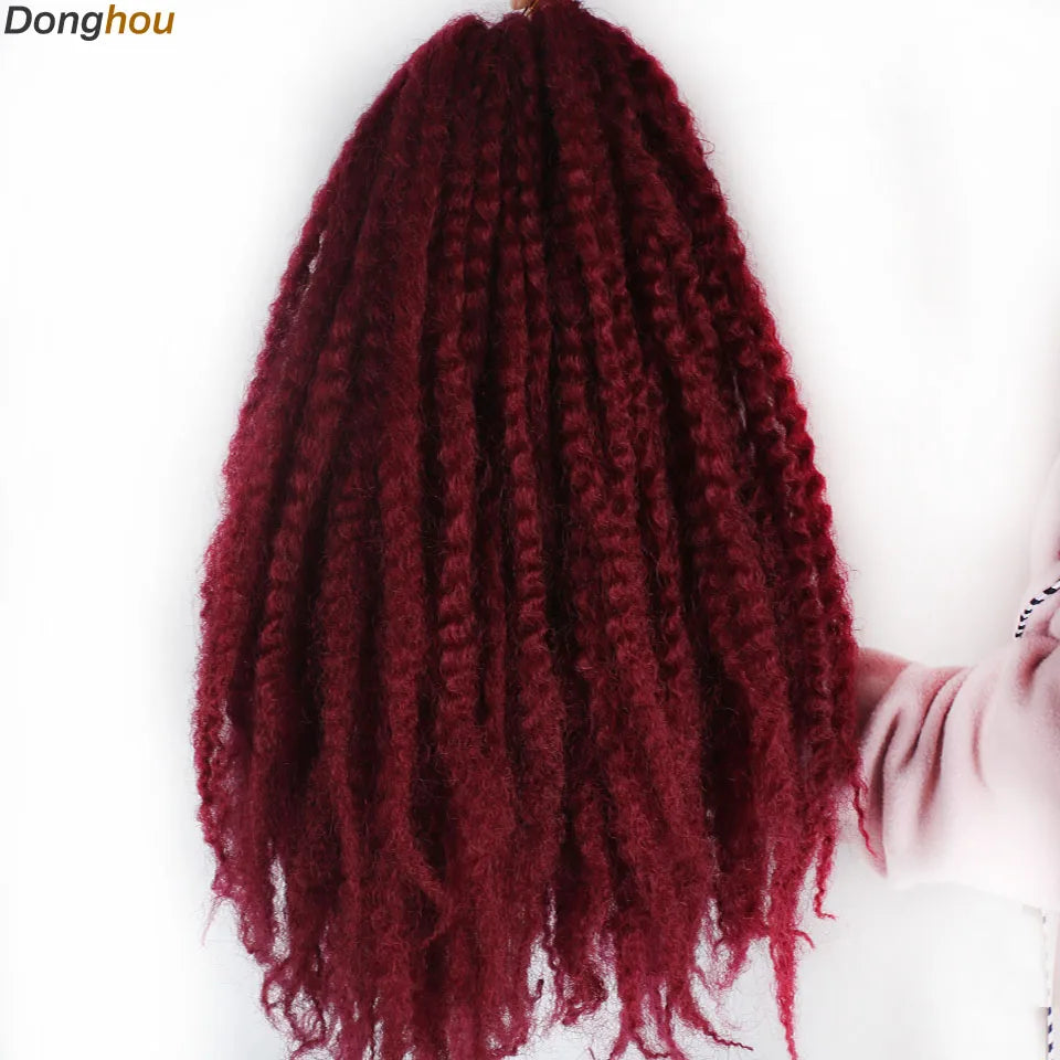 Marley Hair 18 pouces cheveux synthétiques tressés Marley Ombre noir brun blond gris 350 pour cheveux tressés Afro Kinky Marley Twist