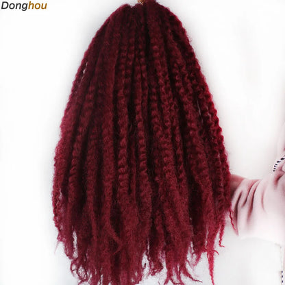Marley Hair 18 pouces cheveux synthétiques tressés Marley Ombre noir brun blond gris 350 pour cheveux tressés Afro Kinky Marley Twist