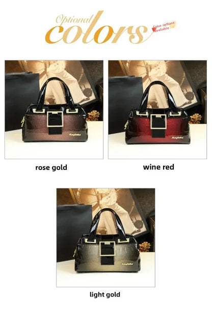 Sac à main multicouche en cuir souple pour femme, motif crocodile, coussin Boston, mères d'âge moyen, initié unique, nouveau, 2024