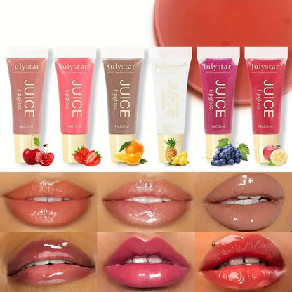 Gelée liquide hydratante et éclaircissante, huile de baume Jules, parfum de fruits Jules Lines Jelly Pout, verre brillant