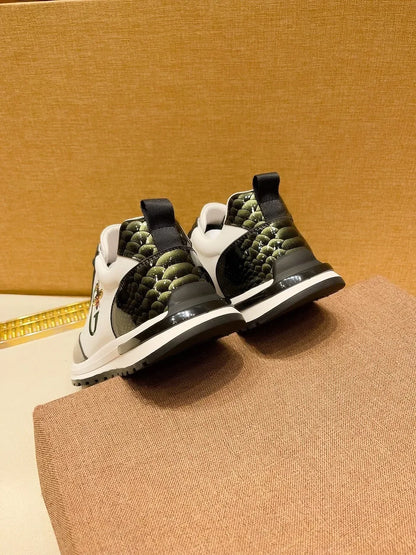 Designers Italie Chaussures d'abeilles décontractées pour hommes Mode de luxe Chaussures en cuir véritable pour affaires Baskets classiques de sport à lacets