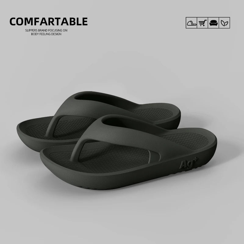 Sandales coulissantes d'été pour hommes, pantoufles antidérapantes à fond épais EVA, tongs d'extérieur confortables et respirantes