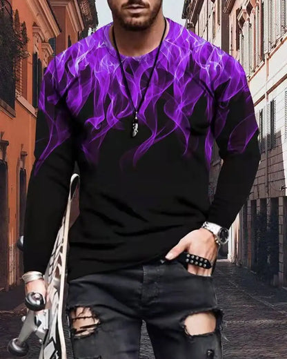 T-shirt à manches longues à col rond pour hommes, t-shirts graphiques à impression de lettres, vêtements de rue décontractés, t-shirts de médicaments, mode, Y2K