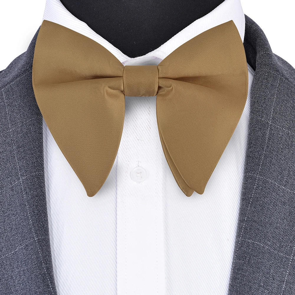 GUSLESON mode rose Champagne bleu solide noeud papillon pour hommes classique grand noeud papillon pour fête de mariage nœud papillon adulte hommes cravate