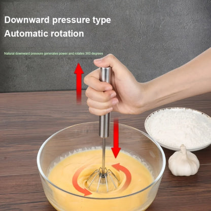 Batteur à œufs en acier inoxydable, mélangeur semi-automatique Durable pour mélanger la crème aux œufs sans effort, remuant et battre pour la cuisson en cuisine