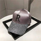 Casquette de baseball en satin brillant avec lettre R pour femmes et filles, chapeaux Snapback, sports de plein air, hip hop, soleil, printemps, été, mode