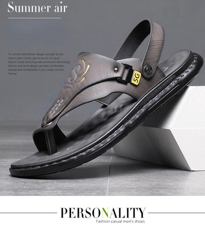 Marque hommes sandales été à semelles souples anti-dérapant chaussures de plage mâle en plein air confortable hommes pantoufles de luxe de haute qualité sandalias