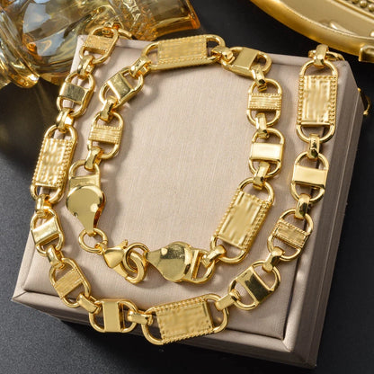 ZEADear – ensemble de bijoux pour hommes et femmes, collier de bonne qualité, Bracelet, chaînes de couleur or, maillons, cadeau de fête pour amis, nouvelle collection 2024