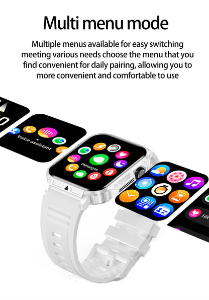 2024 nouveau 1.95 extérieur militaire homme montre intelligente hommes Bluetooth appel Smartwatch hommes pour Android IOS IP68 étanche Ftiness montres