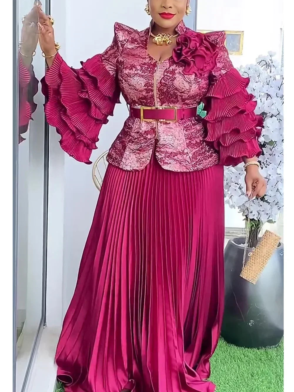 Vêtements africains pour femmes, ensemble 2 pièces, hauts et jupes, costumes Dashiki Ankara 2025, tenues, robe, grande taille, robes de fête de mariage