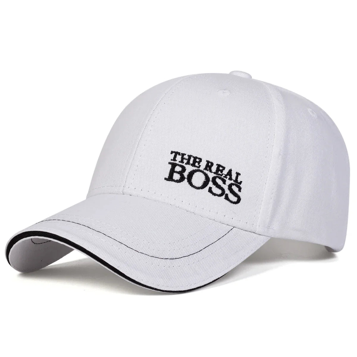 THE REAL BOSS-Casquettes de baseball brodées de lettres, chapeaux décontractés réglables, chapeau hip hop, chapeau de protection solaire, unisexe, printemps et automne, extérieur