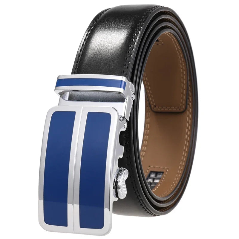 Plyesxale-Ceinture habillée en cuir véritable pour homme, cuir de vachette, automatique, strucformel, environnemental, rouge, noir, marron clair, B272