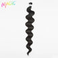 Mèches synthétiques queue de cheval Body Wave magiques, Extensions capillaires longues et douces de 26 pouces, tissage de cheveux ombré blond brun