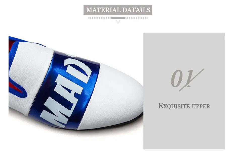 Mocassins formels à enfiler pour hommes, chaussures plates pour hommes, mocassins blancs, chaussures de conduite décontractées, impression de mode, style moderne, nouveau, 2024