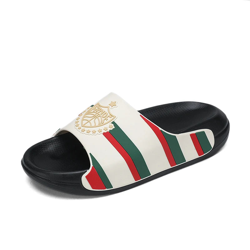 YRZL pantoufles pour hommes léger antidérapant EVA diapositives grande taille chaussures de plage d'été confortable mode sandales à semelle épaisse pour hommes