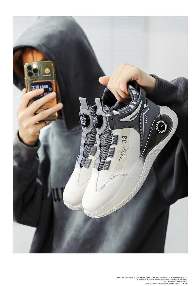 Baskets confortables coordonnantes pour hommes, chaussures à lacets, rotatives, durables, activités de plein air