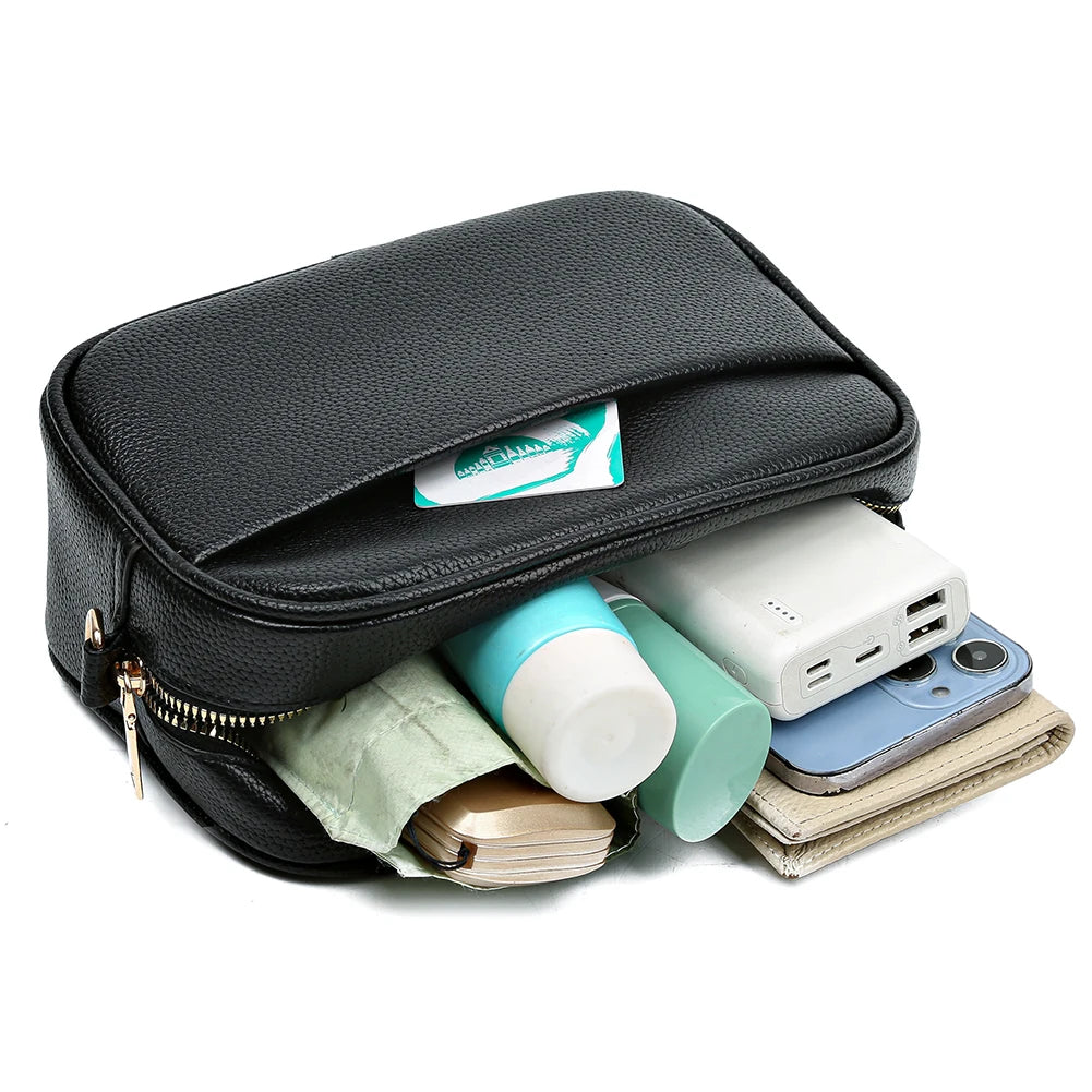 Sac à main en cuir pour femmes, fourre-tout de marque de luxe, à la mode, de styliste, solide, pour documents, 2024