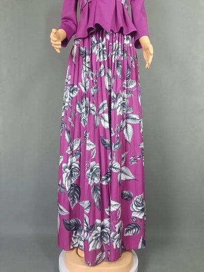 Vêtements africains 2 pièces pour femmes, mode d'été, demi-manches, col en v, haut imprimé en Polyester, jupe longue, ensembles assortis, 2025