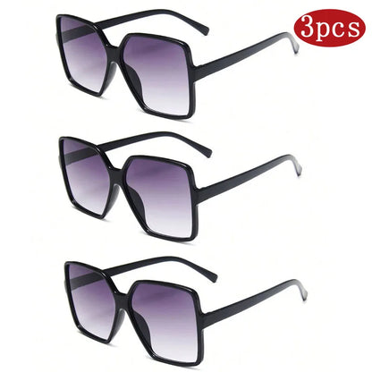 1/3/4/5 pièces lunettes de soleil carrées surdimensionnées femmes mode marque de luxe personnalité dégradé lunettes de soleil femme nuances extérieures Oculos