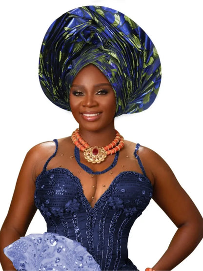 Casquette Turban plissée à paillettes pour femmes, enveloppe de tête pour dame, foulard musulman, chapeau, couvre-chef africain, 2025