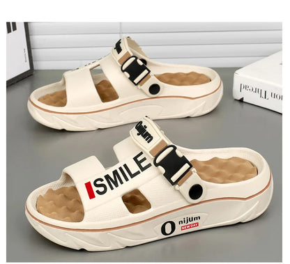 2025 nouveaux pantoufles de Massage pour hommes sandales d'extérieur intérieures plage confortables diapositives souples chaussures décontractées pour hommes femmes pantoufles de maison