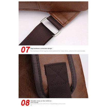 Nouveau sac de poitrine USB pour hommes portable grande capacité charge sac à bandoulière décontracté sports de plein air sac de poitrine en polyuréthane