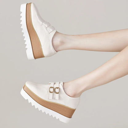 Plate-forme plate solide pour femmes, chaussures plates pour femmes, Parker carré, décontracté, printemps, automne, tout neuf, mode, strucgirls, loisirs