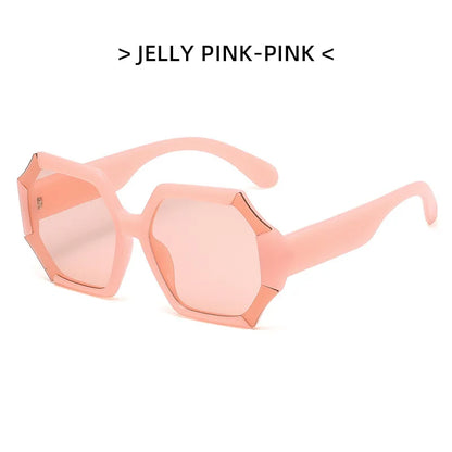Lunettes de soleil irrégulières surdimensionnées pour femmes, design de marque de luxe, lunettes de soleil rétro, lunettes pour femmes, UV400, produits tendance, mode, 2024