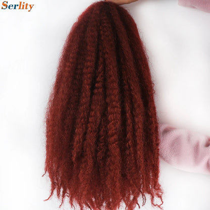 Marley Twist cheveux tressés pré - étirés pack de 1 - 6 ombre boucles africaines crochet cheveux tressés pour faux locs Jumbo Marley Twist cheveux