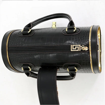 Sac à bandoulière classique rétro pour femmes, sac à main Boston Crocodile en relief, décoration de lettres, sac à poignée supérieure de haute qualité