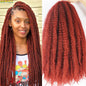 1 - 6 paquets de cheveux en crochet de twists Marley de 18 pouces, de noir et brun à blond, cheveux de tresse ombré Afro Marley synthétique, pour les tresses de mèches fausses
