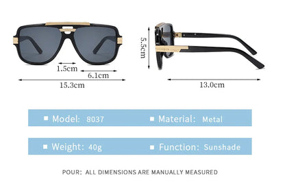 Cazal Lunettes de soleil Protection UV400 Lunettes de mode unisexes élégantes pour hommes femmes 8037