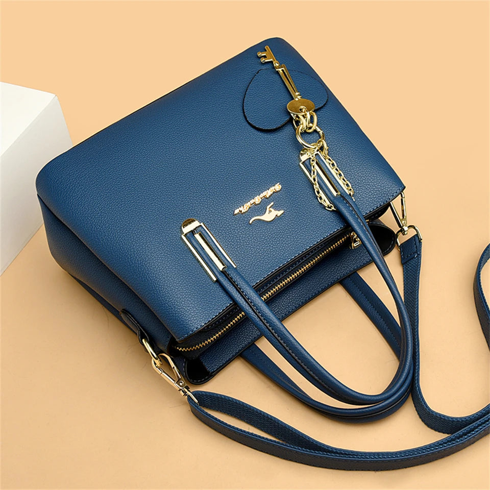 Sacs à bandoulière en cuir de grande capacité pour femmes, sacs à main de créateurs de marque, sacs à main de messager vintage, nouveau, 2024