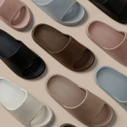 Pantoufles d'intérieur coordonnantes pour femmes, sandales à semelle souple brûleur, tongs de plage qui fuient, été