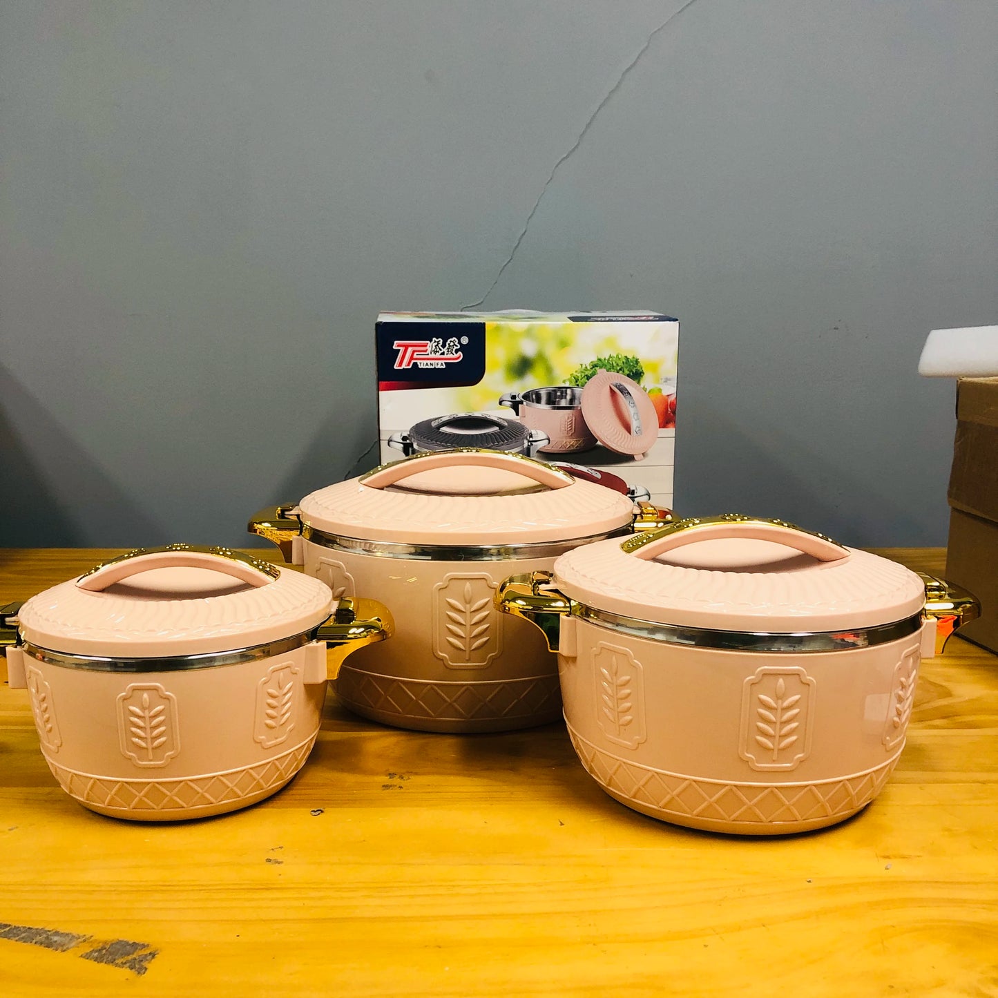 Boîte à lunch isotherme, chauffe-plats, hot pot, fête du ramadan, 2.5 L, 4.5 L, 6.5 L, ensemble de 3 pièces