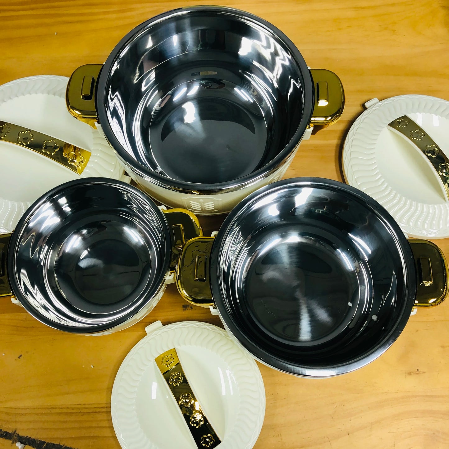 Boîte à lunch isotherme, chauffe-plats, hot pot, fête du ramadan, 2.5 L, 4.5 L, 6.5 L, ensemble de 3 pièces