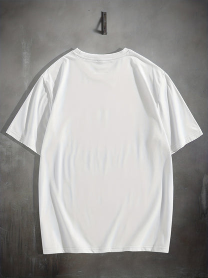 Stylish Basketball Player Pattern Print Men's Comfy Chic T-shirt, Graphic Tee Men's Summer Outdoor Clothes, Men's Clothing, Tops For Men, For Halloween