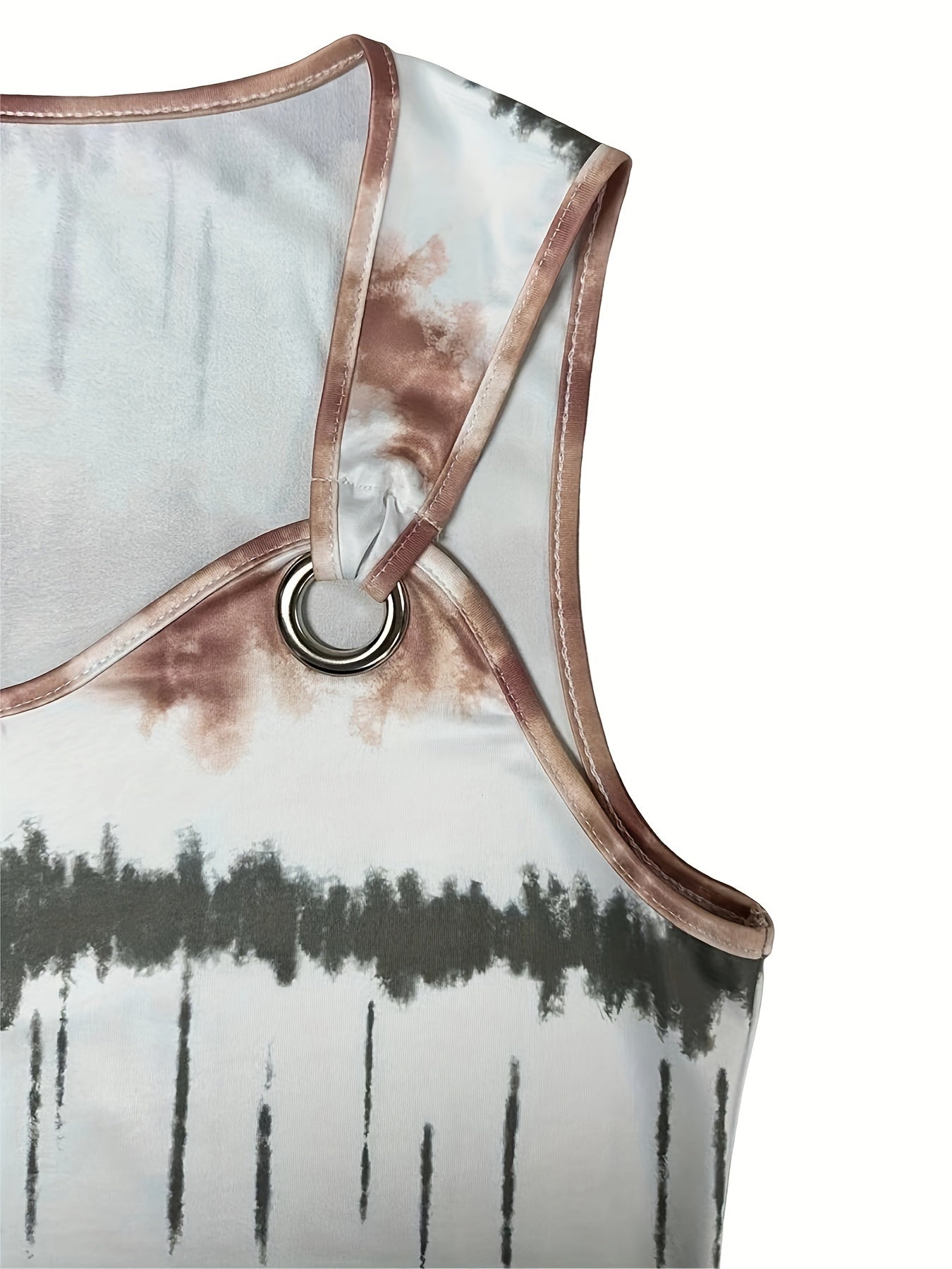 Trendy Colorblock Tank Top - Fashion Patchwork Print, Sleeveless Casual Style - Womens Summer Must-Have Clothing for Sunny Days