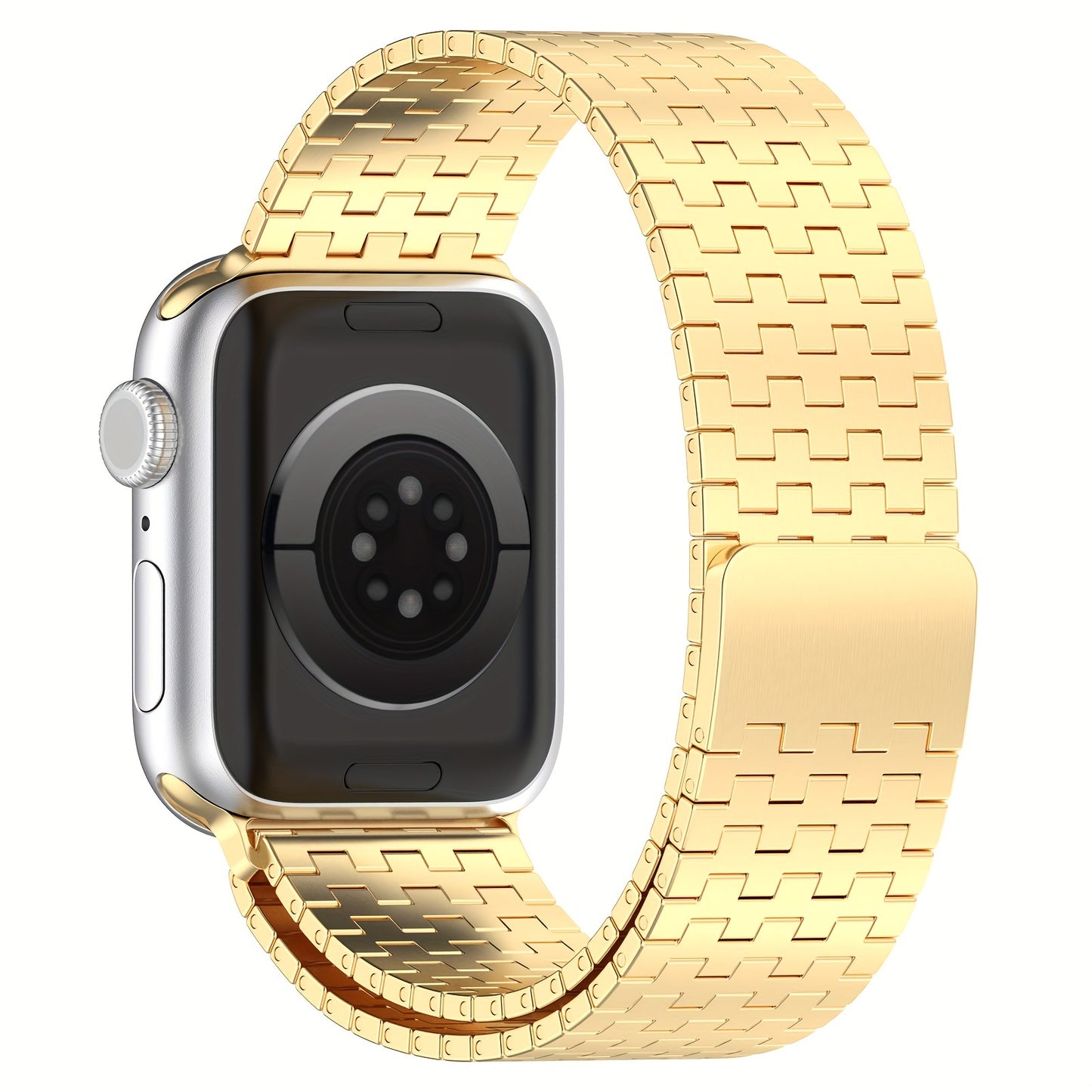 38mm-49mm Adjustable Stainless Steel Magnetic Band - Water-Resistant, Comfortable, Sports-Themed Metal Strap for iWatch Series 1/2/3/4/5/6/7/8 - Compatible with Multiple Models, Durable, and Stylish