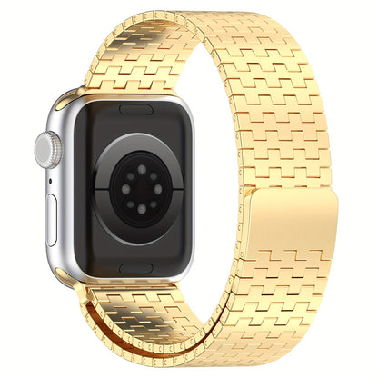 38mm-49mm Adjustable Stainless Steel Magnetic Band - Water-Resistant, Comfortable, Sports-Themed Metal Strap for iWatch Series 1/2/3/4/5/6/7/8 - Compatible with Multiple Models, Durable, and Stylish