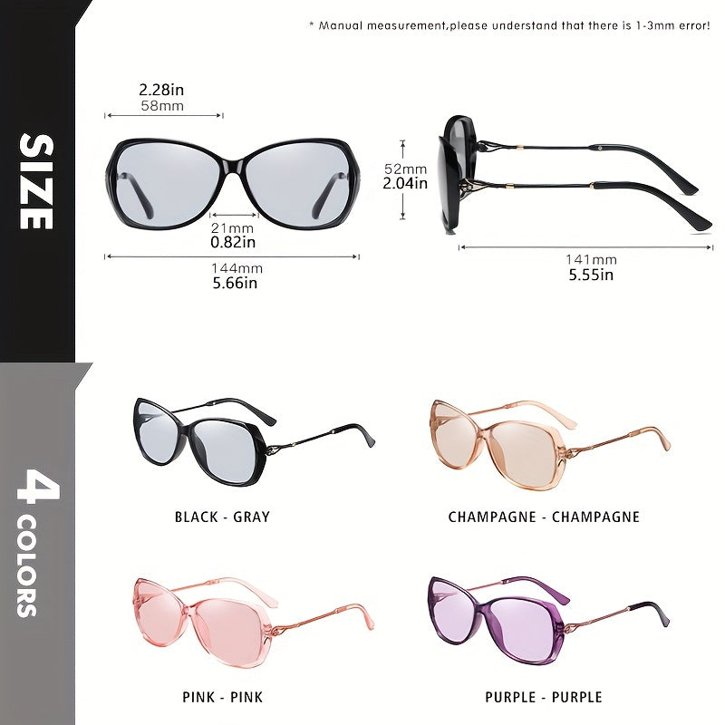 Fashion Design HD Photochromic Sunglasses For Women Polarized Glasses Driving Travel Oversized Ultralight Luxury Ladies Eyewear best gifts for Mother's Day