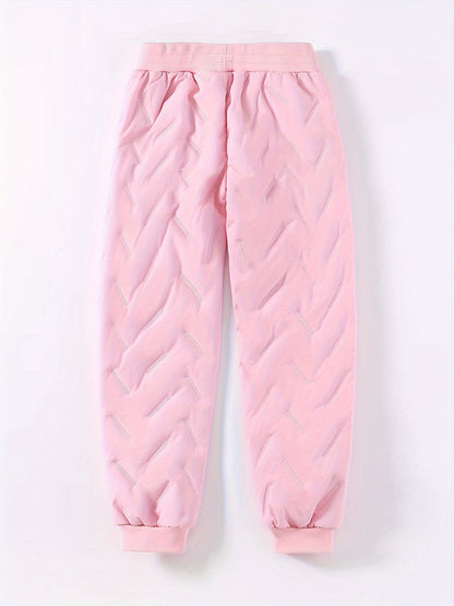 Thick Waterproof Boys Down Pants for Winter, Outdoor Kids Clothes with Side Pocket