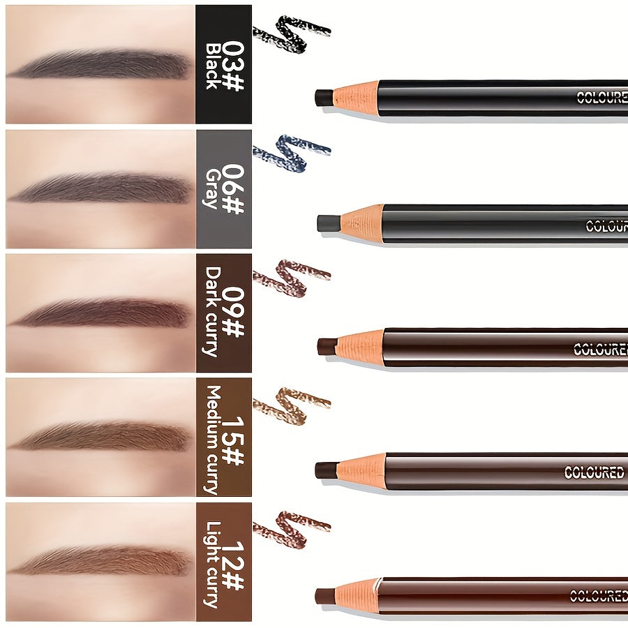 All-Day Waterproof Eyebrow Pencil - Hassle-Free, No Sharpen, Tear-Off, Refillable Design for All Skin Types