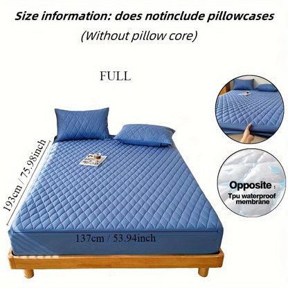 1pc waterproof mattress cover non-slip mattress cover hotel bedroom dormitory mattress protection cover simple solid color