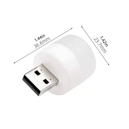 1pc Wireless Led Night Light With Usb Socket Mobile Power Charging Small Round Book Lamp Eye Protection Book Reading Bedroom Light