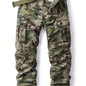 Mens Cotton Blend Camo Cargo Pants - Stylish Flap Pockets, Loose Fit, Ideal for Outdoor Hiking, Fishing & Angling, Comfortable Casual Wear