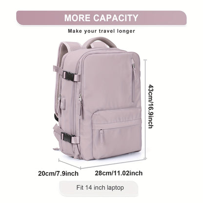 Large Capacity Multifunctional Leisure Backpack for Travel, with Dry Wet Separation Layer and Independent Shoe Compartment, and Anti-Theft Zipper Pocket, Lightweight and Portable, Suitable for Trave