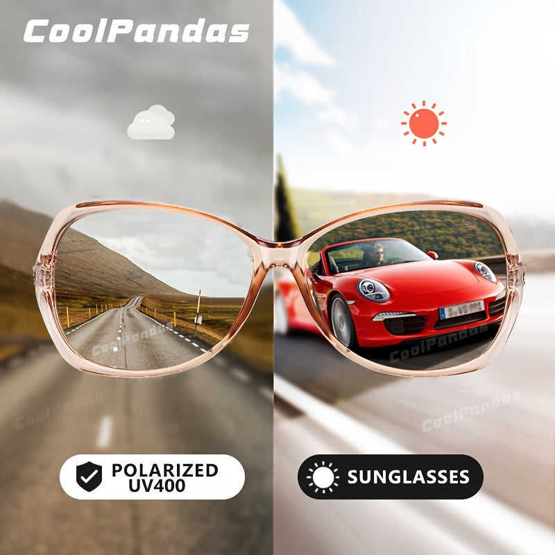 Fashion Design HD Photochromic Sunglasses For Women Polarized Glasses Driving Travel Oversized Ultralight Luxury Ladies Eyewear best gifts for Mother's Day
