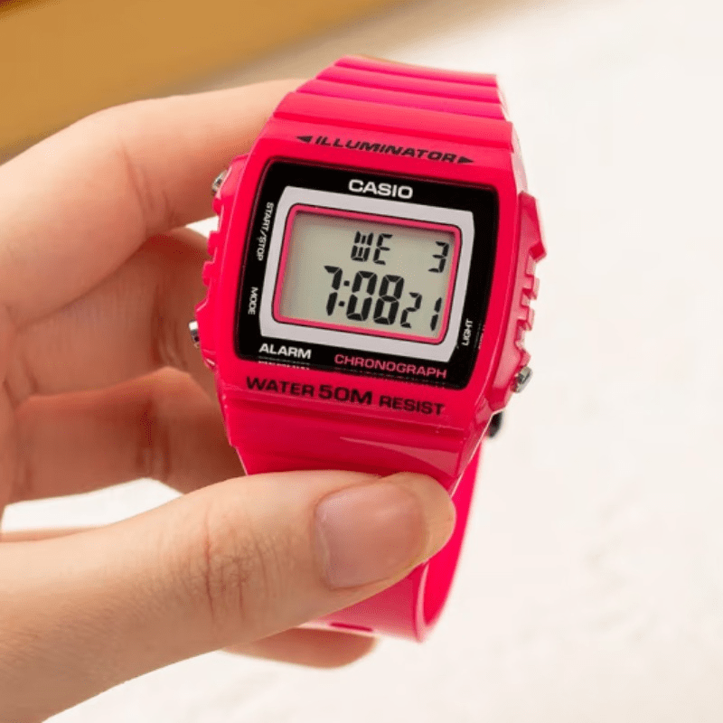 Casio Chronograph Sports Watch - Water Resistant 50M Digital Alarm Wrist Watch for Men and Women with Resin Strap and Electronic Features